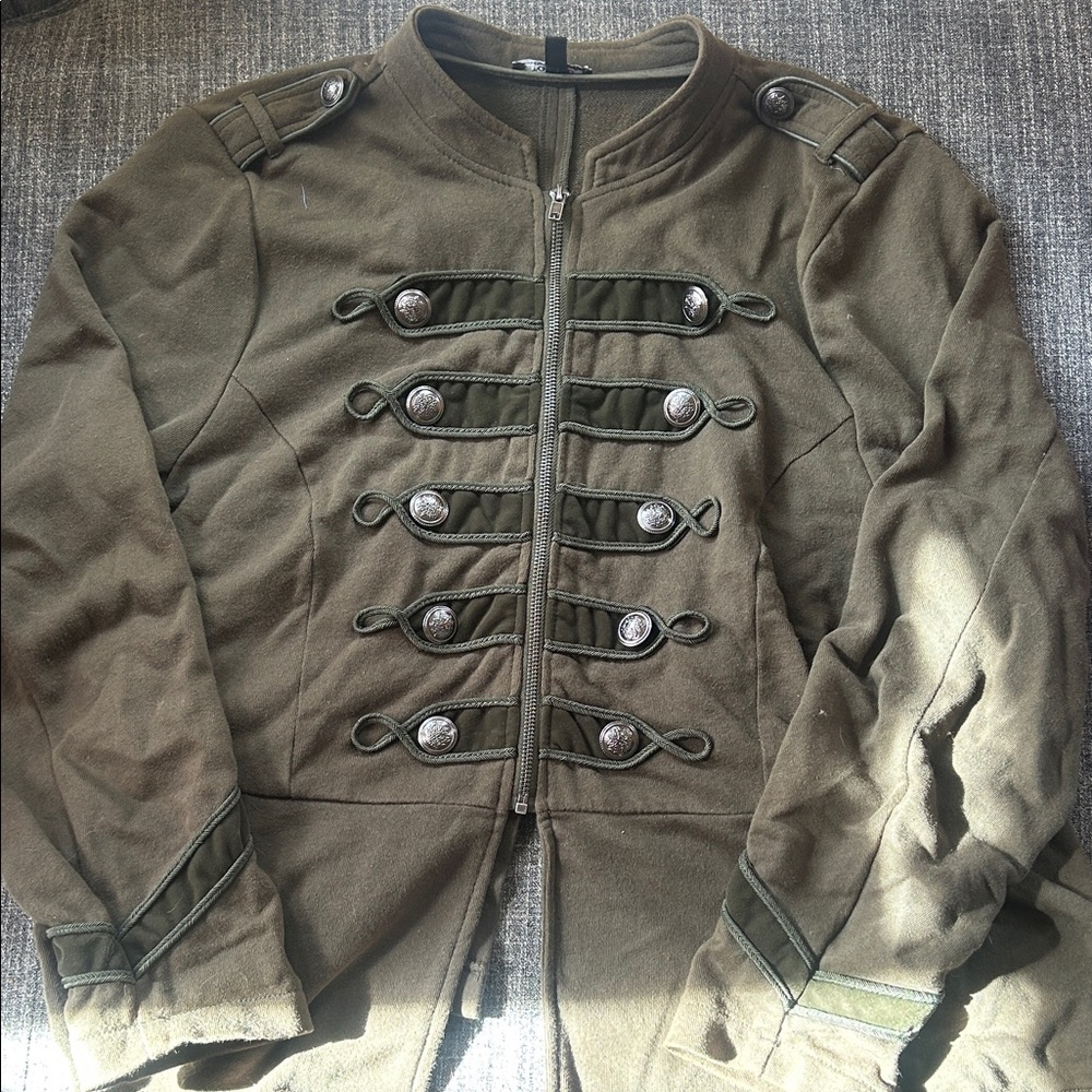 Torrid Olive Green Military-Style Jacket